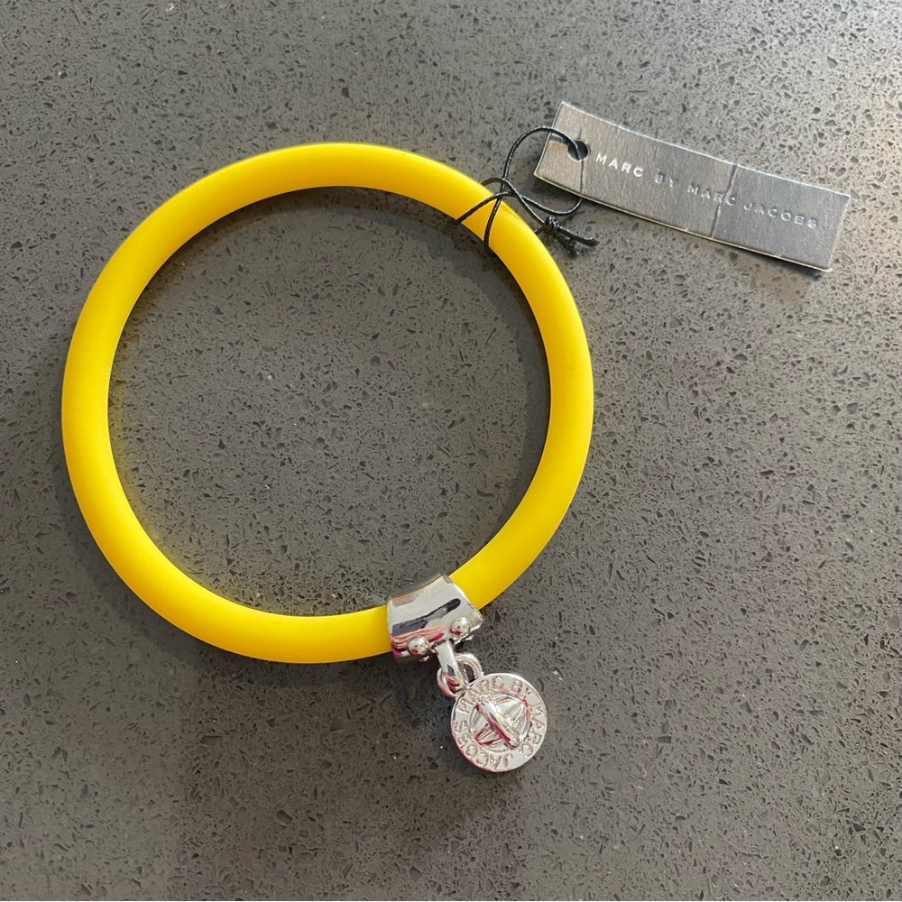 NWT- MARC JACOBS Yellow Bracelet with Silver Charm